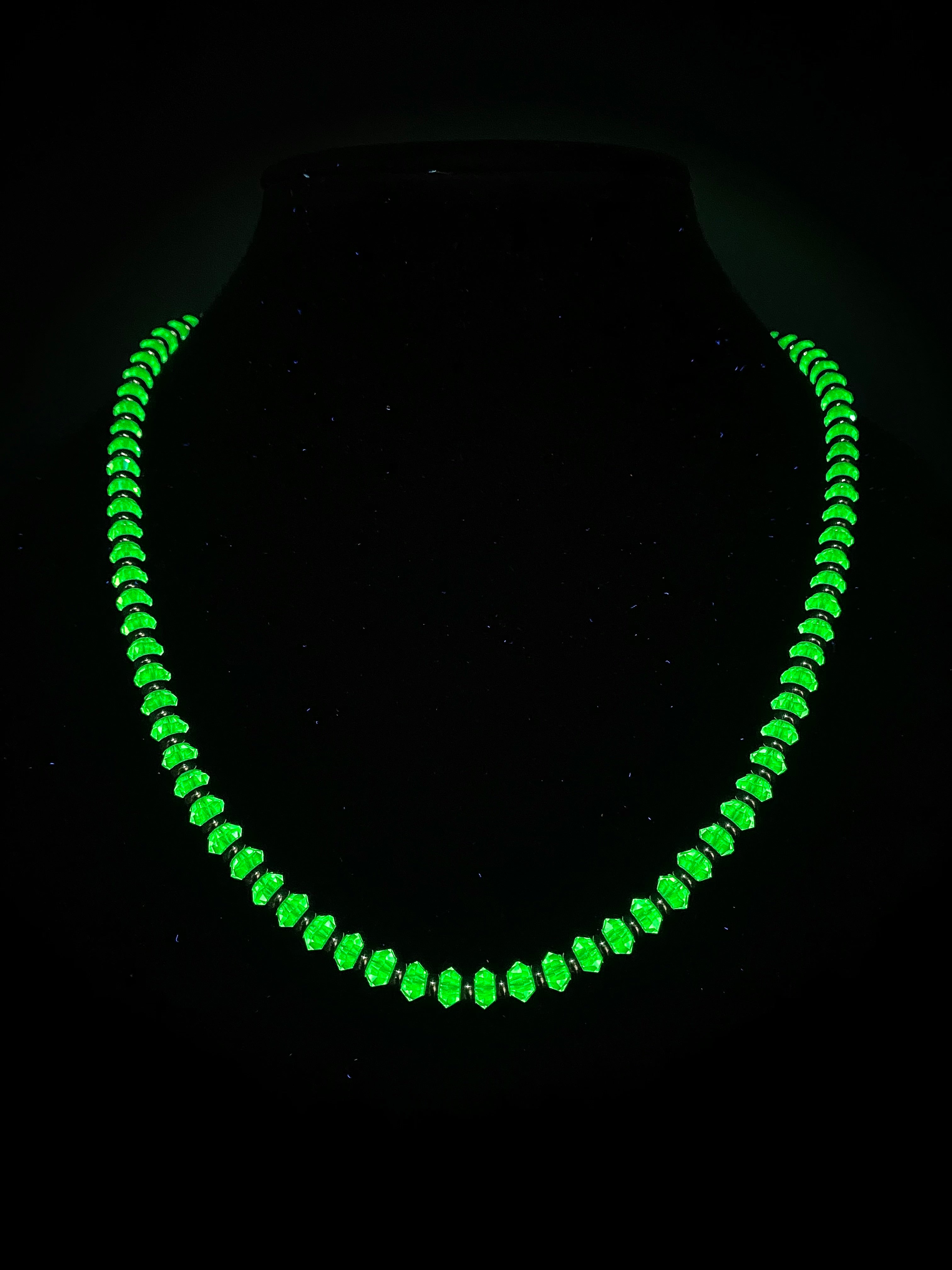 Uranium Crystal Necklace - Bicone