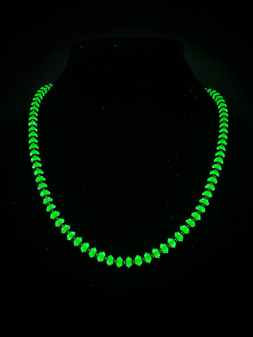 Uranium Crystal Necklace - Bicone
